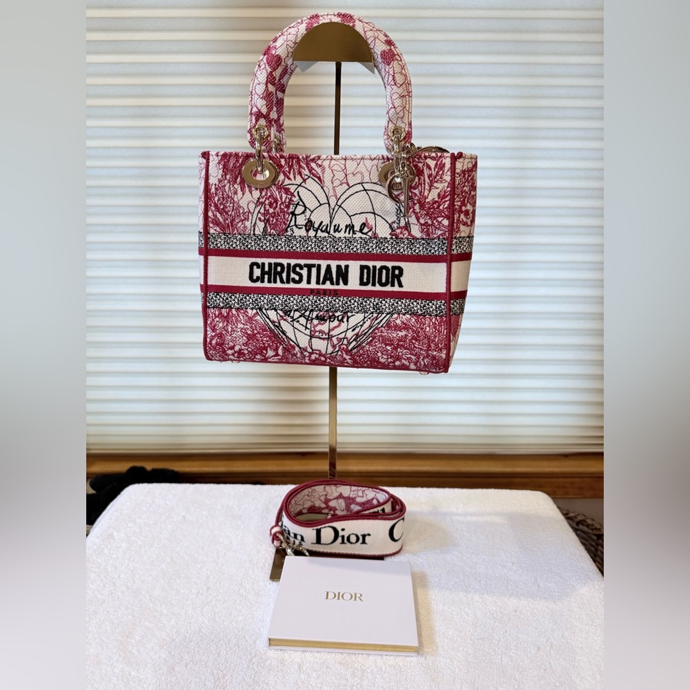 Dior Red and White Crossbody Bag